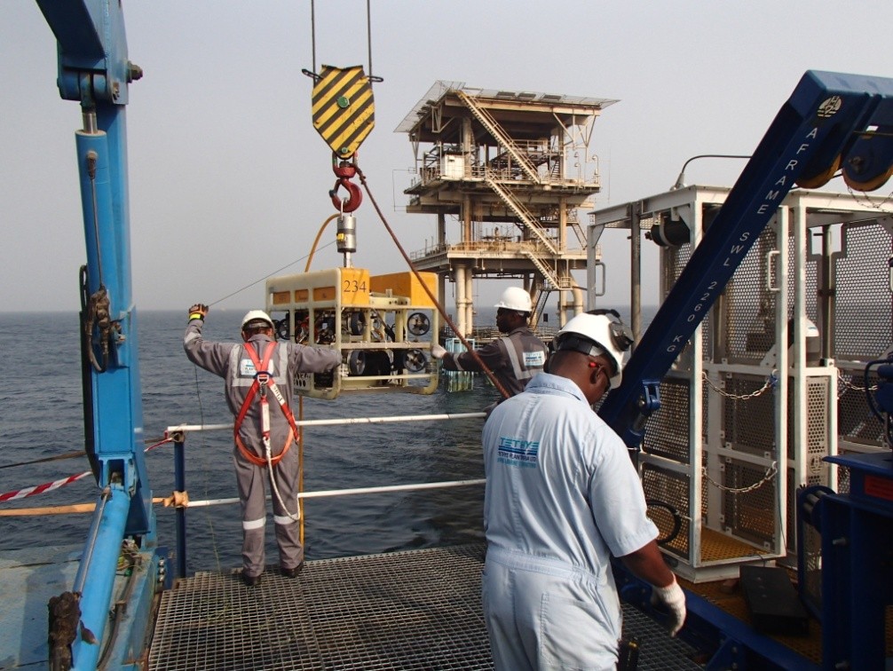 Tethys-Plantgeria Limited team working on offshore platform